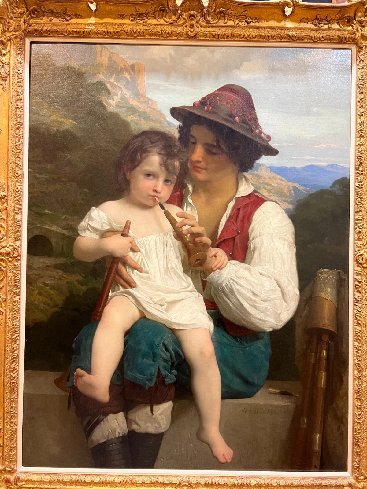 La Leçon de Flûte (1868) by William-Adolphe Bouguereau – Original 19th Century - Image 13
