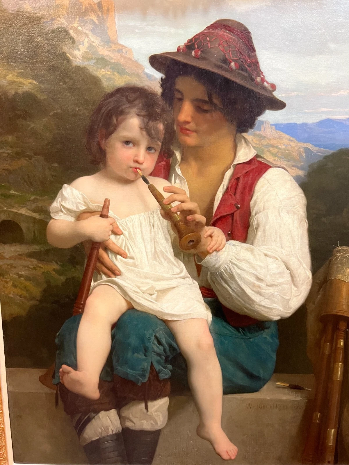 La Leçon de Flûte (1868) by William-Adolphe Bouguereau – Original 19th Century - Image 12