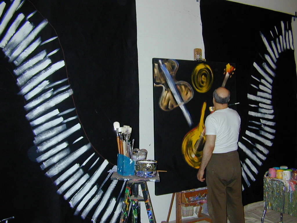 E.J. Gold JazzArt Stage Paintings – Original Herbie Hancock Performance Backdrops - Image 2